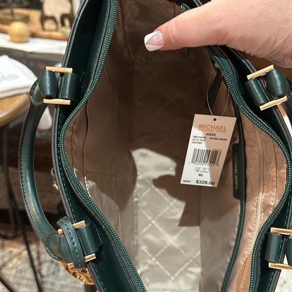 MICHAEL Michael Kors Jessie Large Tote Satchel in Racing Green, BNWT - Picture 14 of 16